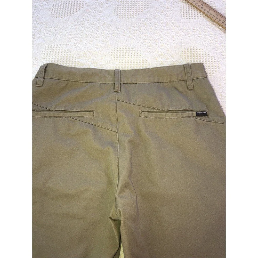 Volcom Stone Corpo Class Chino Shorts Mens Size 30 Khaki Pockets